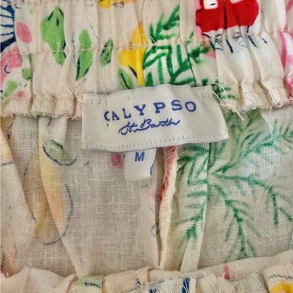 Calypso Tropical Beach Vacation Resort Wear Button Back Tank Top - Picture 5 of 7